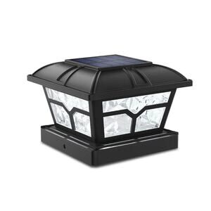 Pack of 9 SIEDiNLAR Solar Post Cap Lights 2 Color Modes Fits 4, 5, 6" Post Black